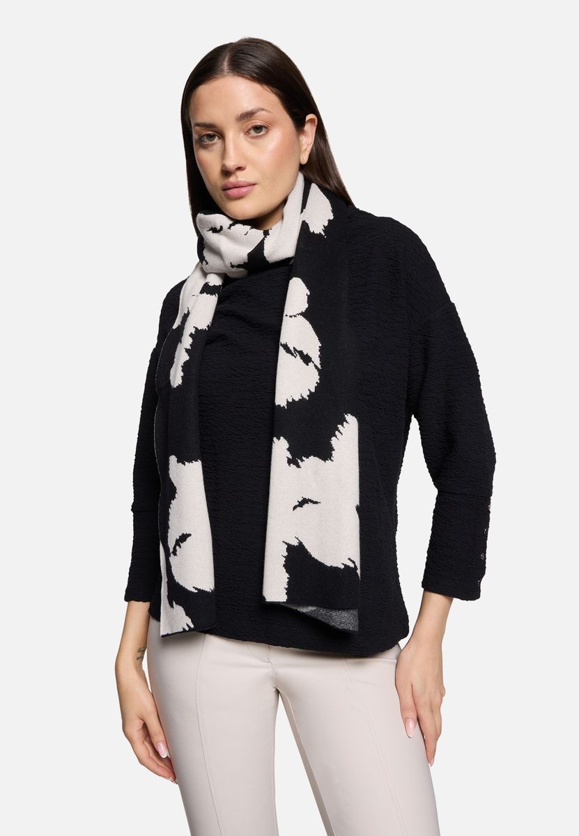 Oversized-Jacquardschal mit floralem Muster