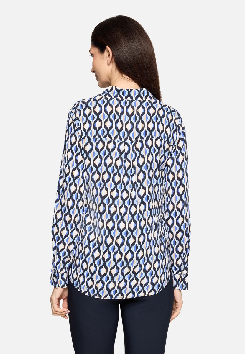Schlupfbluse mit geometrischem Muster