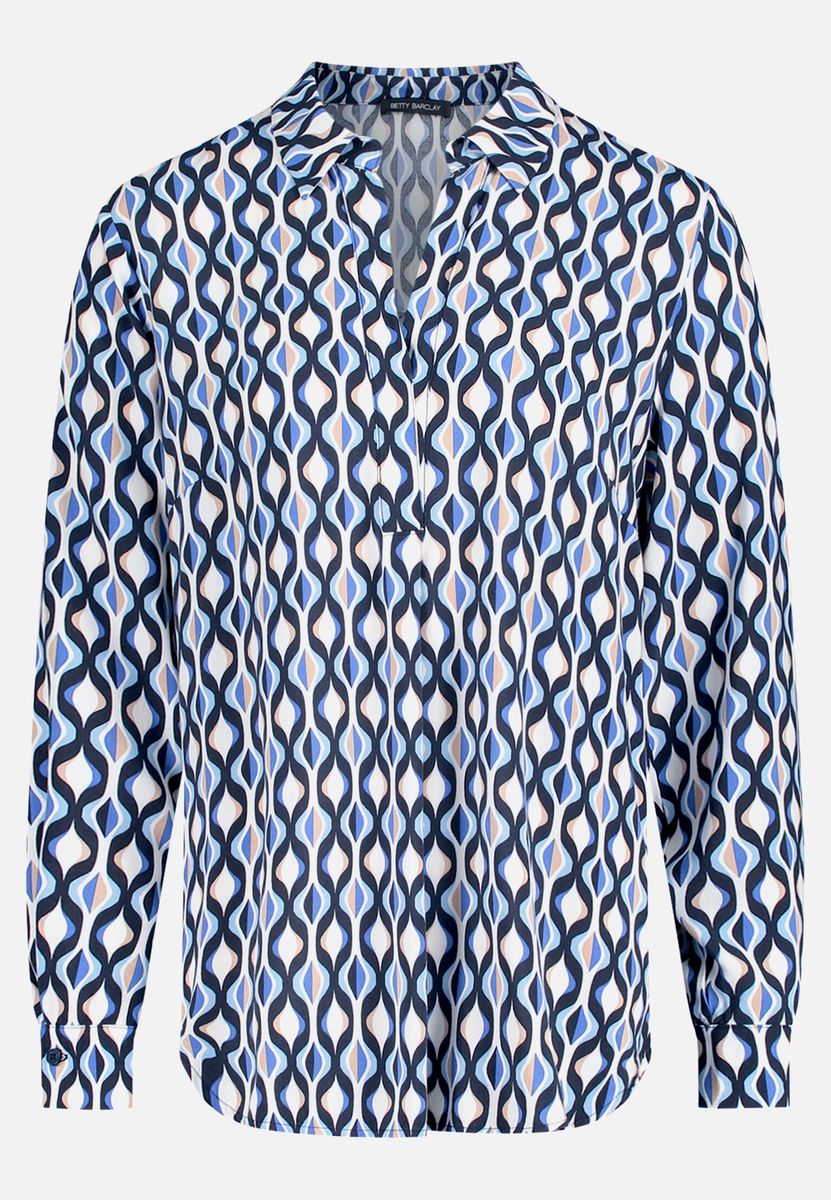 Schlupfbluse mit geometrischem Muster