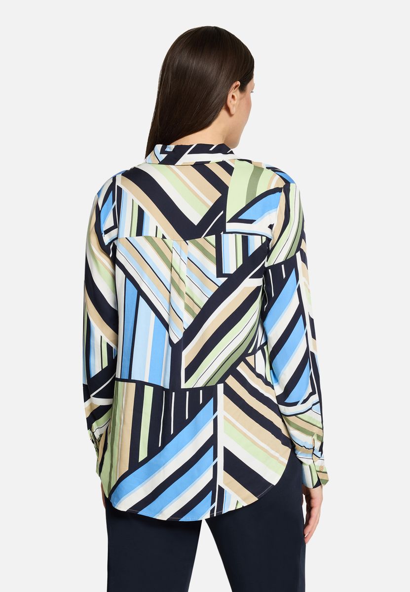 Schlupfbluse mit geometrischem Muster