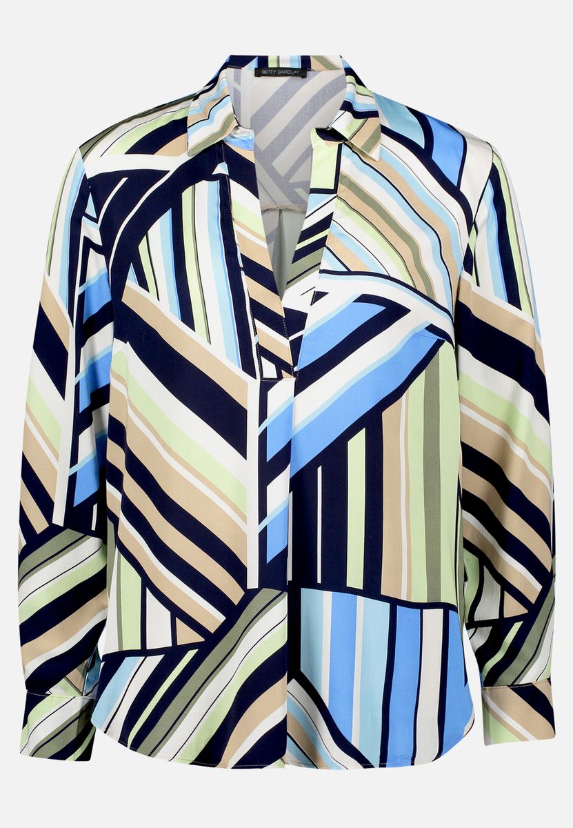 Schlupfbluse mit geometrischem Muster