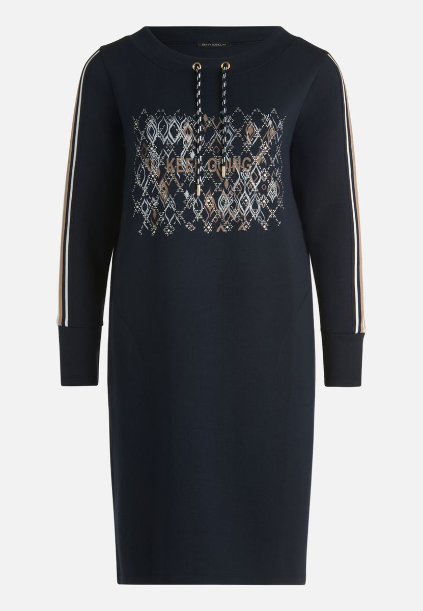 Lässiges Jerseykleid mit Grafik-Print