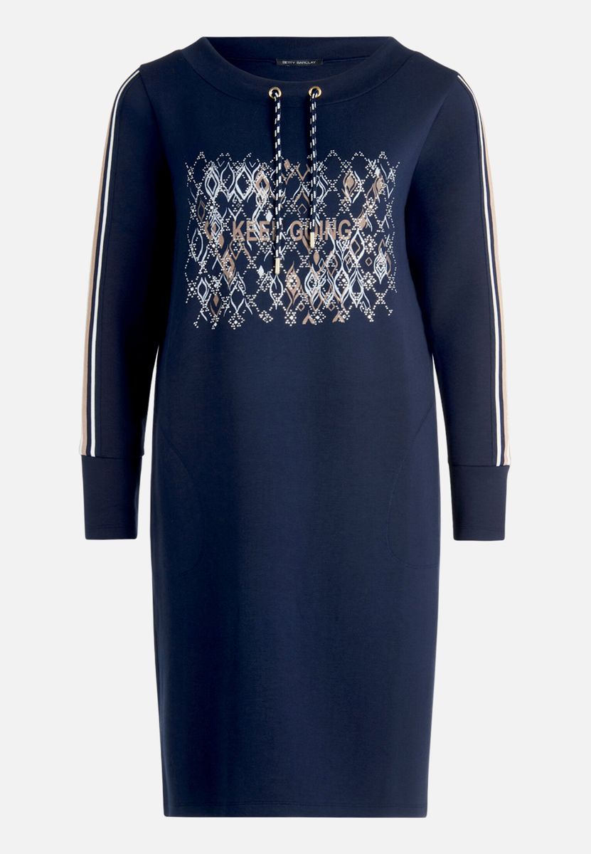 Lässiges Jerseykleid mit Grafik-Print