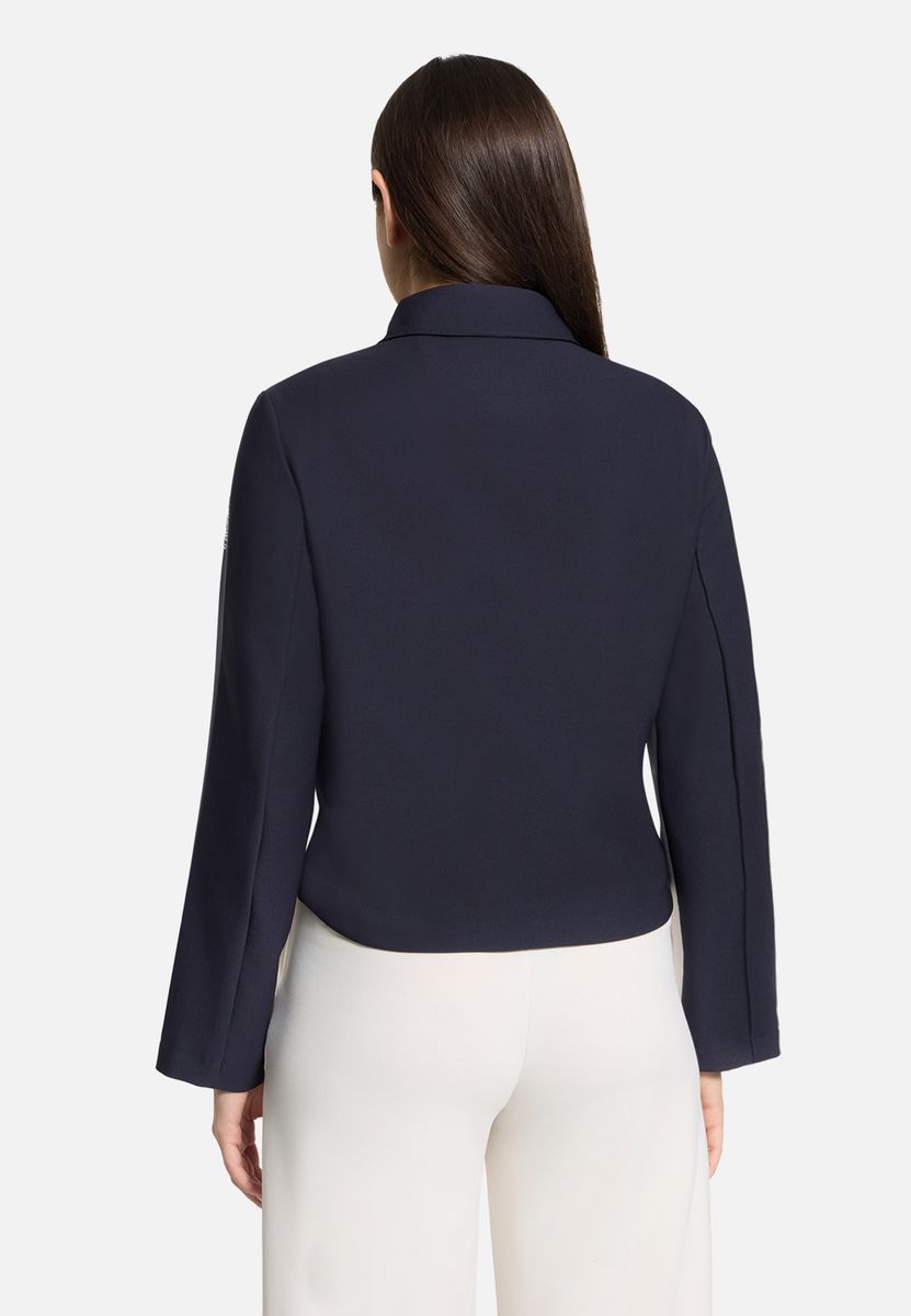 Kurze Overshirt-Jacke mit Kontrast-Einsätzen