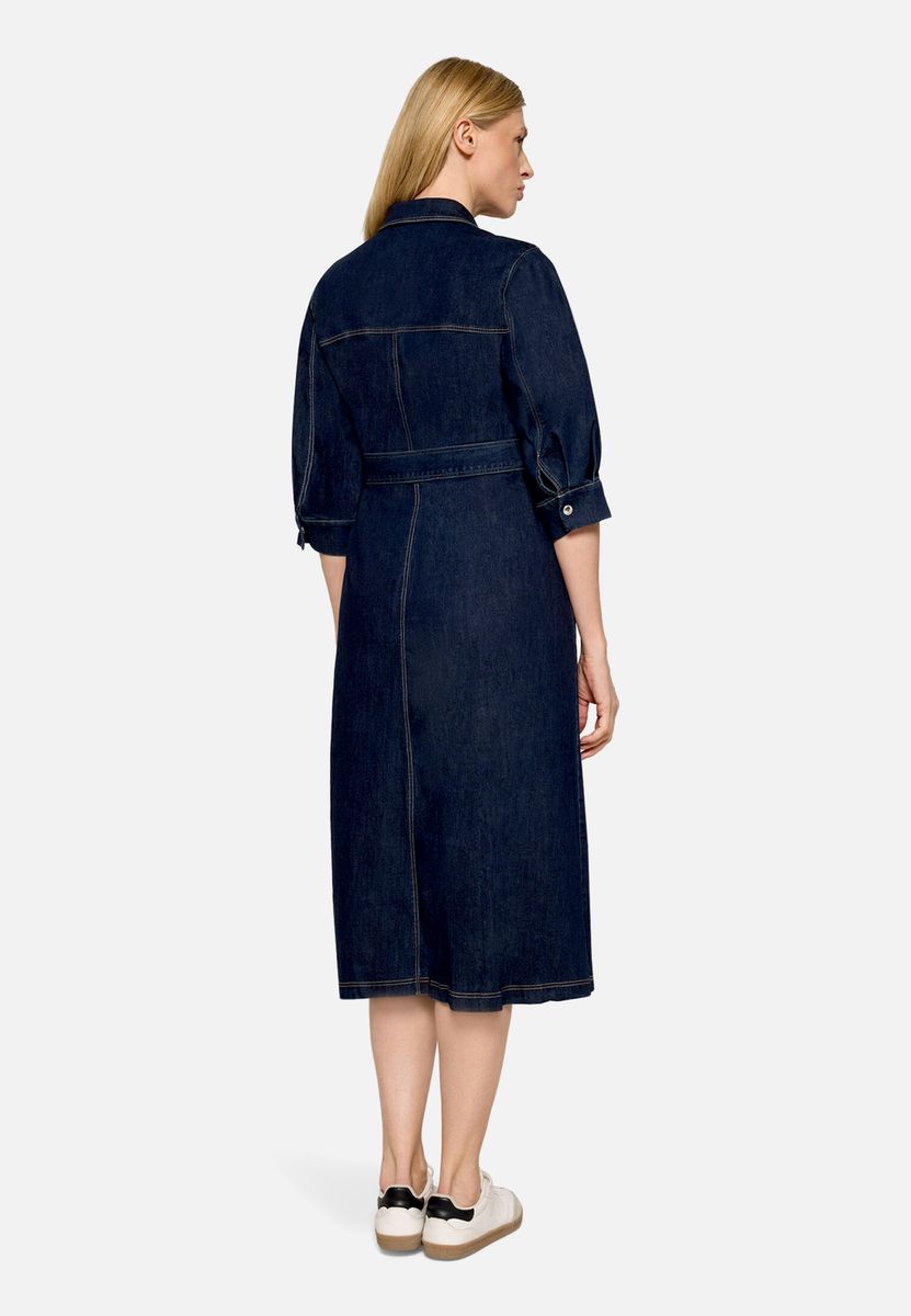 Denim-Hemdblusenkleid mit Verzierung