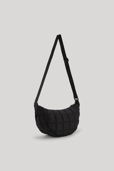 Gesteppte Halbmond-Schultertasche