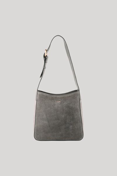 Elegante Schultertasche aus Veloursleder