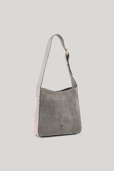 Elegante Schultertasche aus Veloursleder