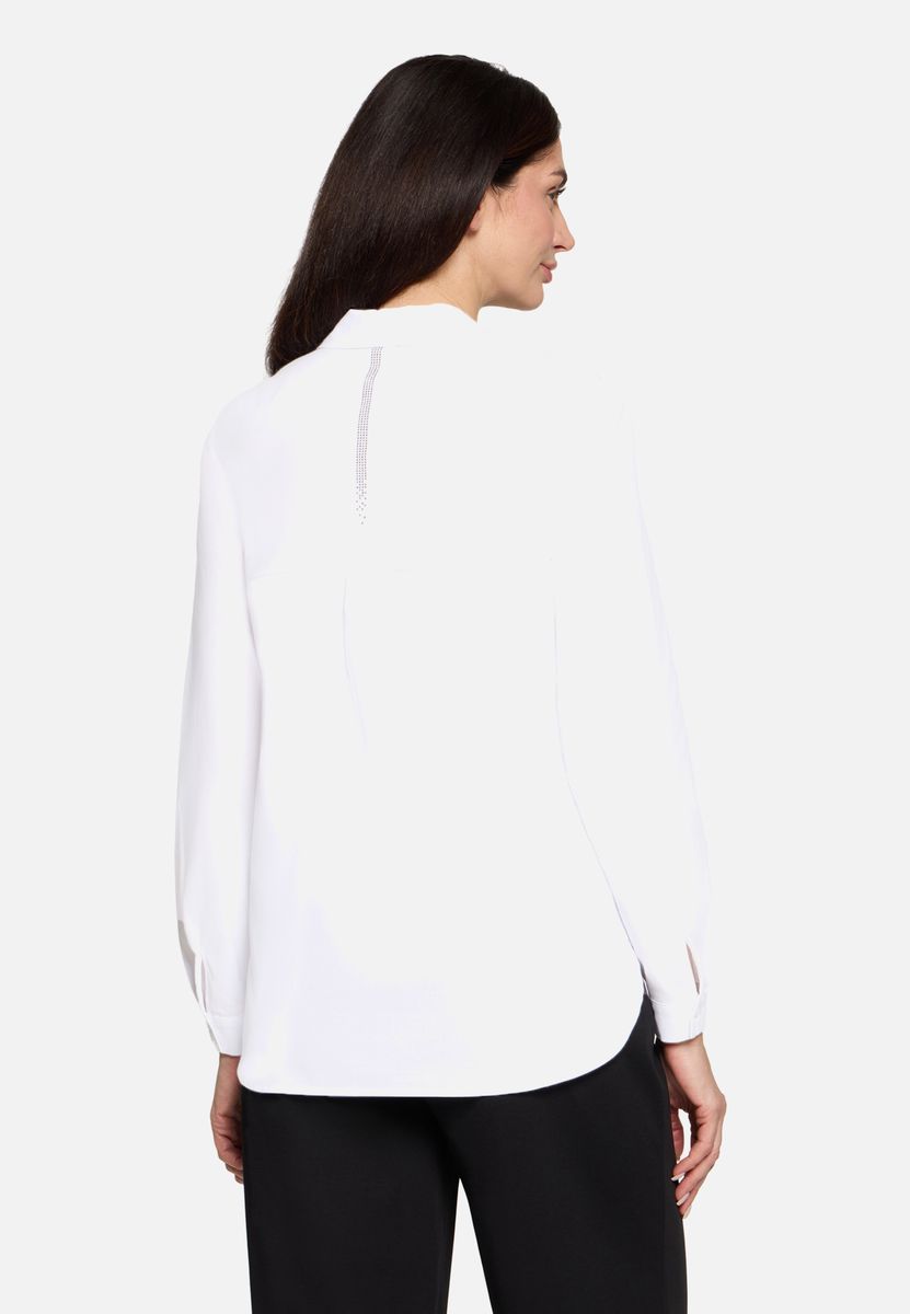 Verzierte langärmelige Hemdbluse