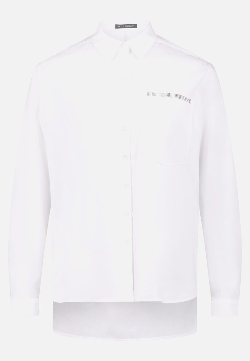 Verzierte langärmelige Hemdbluse