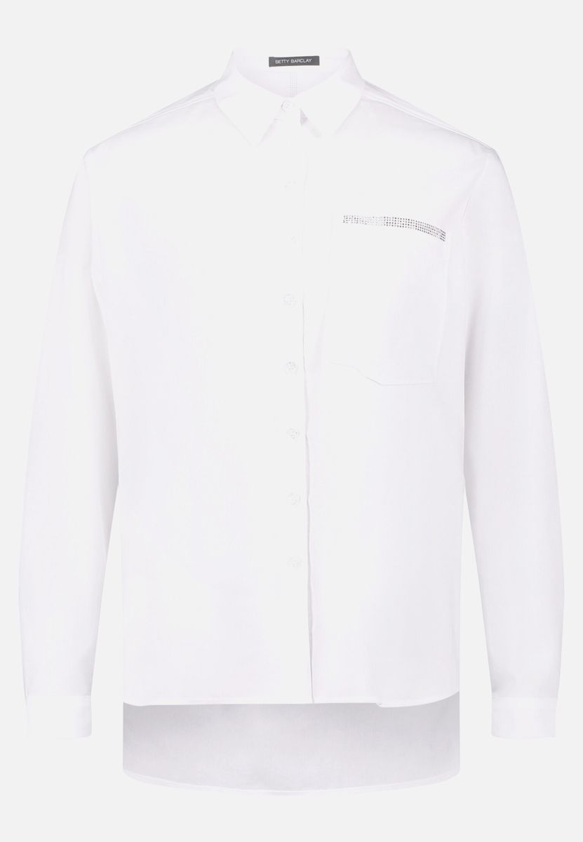 Verzierte langärmelige Hemdbluse