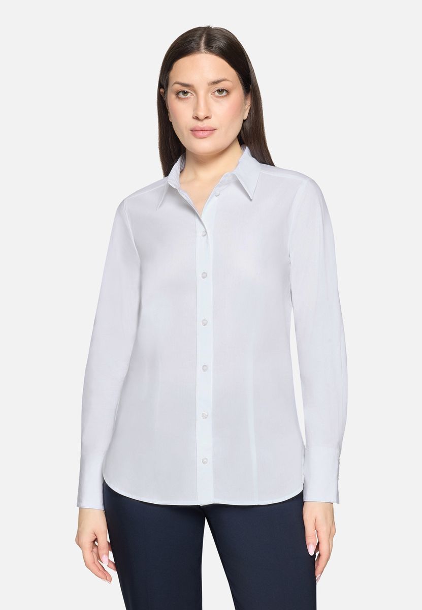 Verzierte langärmelige Hemdbluse
