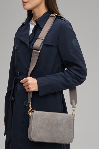 Elegante Umhängetasche aus Veloursleder