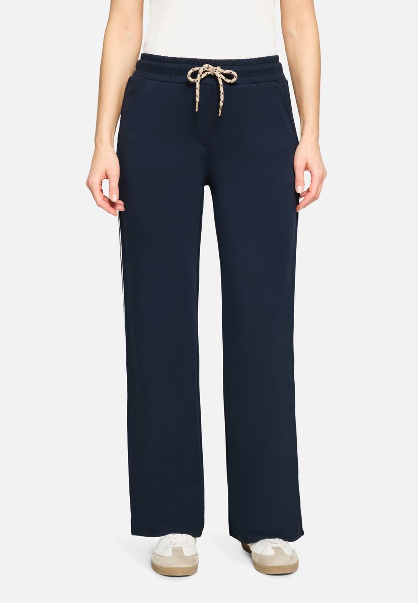 Lässige Schlupfhose mit Seitenstreifen