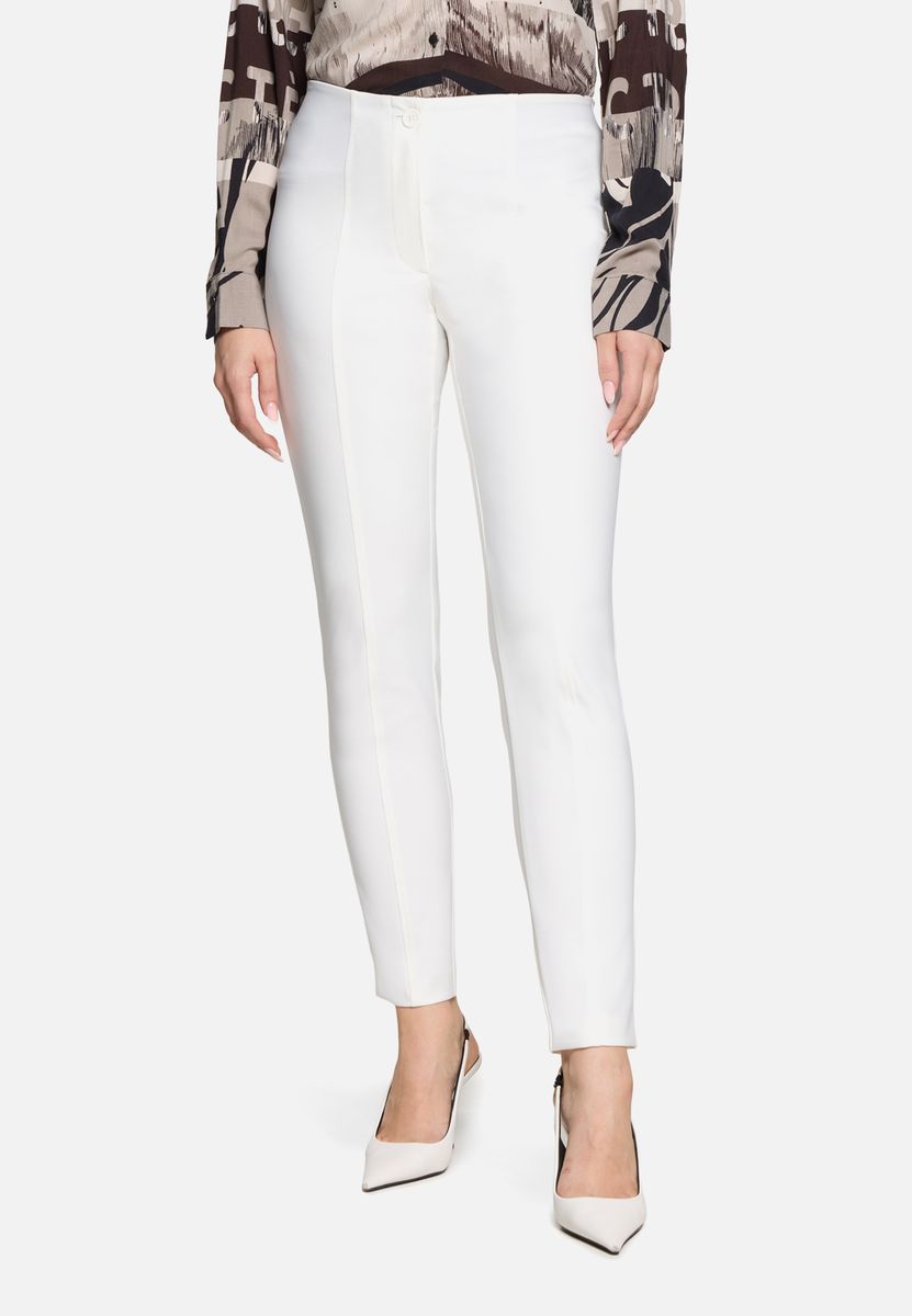 Schmal Geschnittene Mid-Waist Businesshose