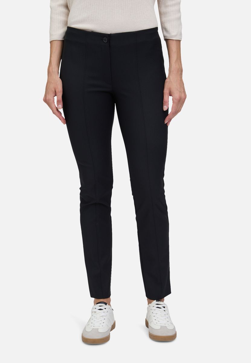 Schmal Geschnittene Mid-Waist Businesshose