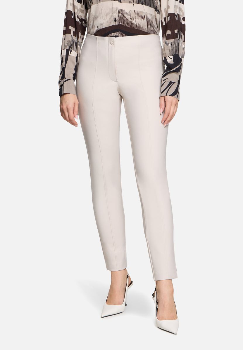 Schmal Geschnittene Mid-Waist Businesshose