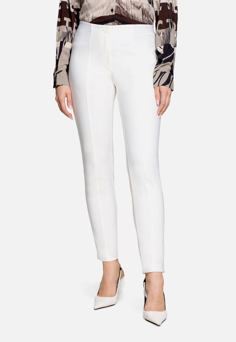 Schmal Geschnittene Mid-Waist Businesshose