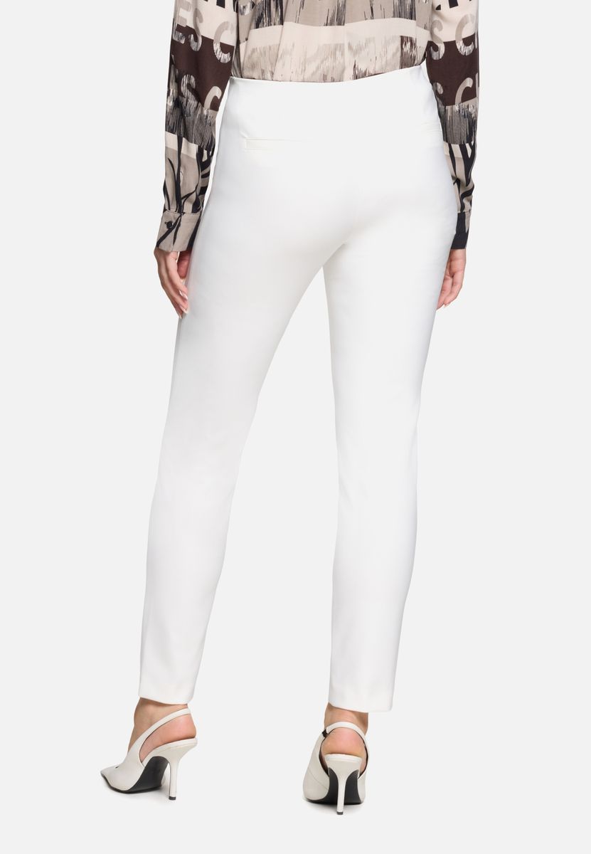 Schmal Geschnittene Mid-Waist Businesshose
