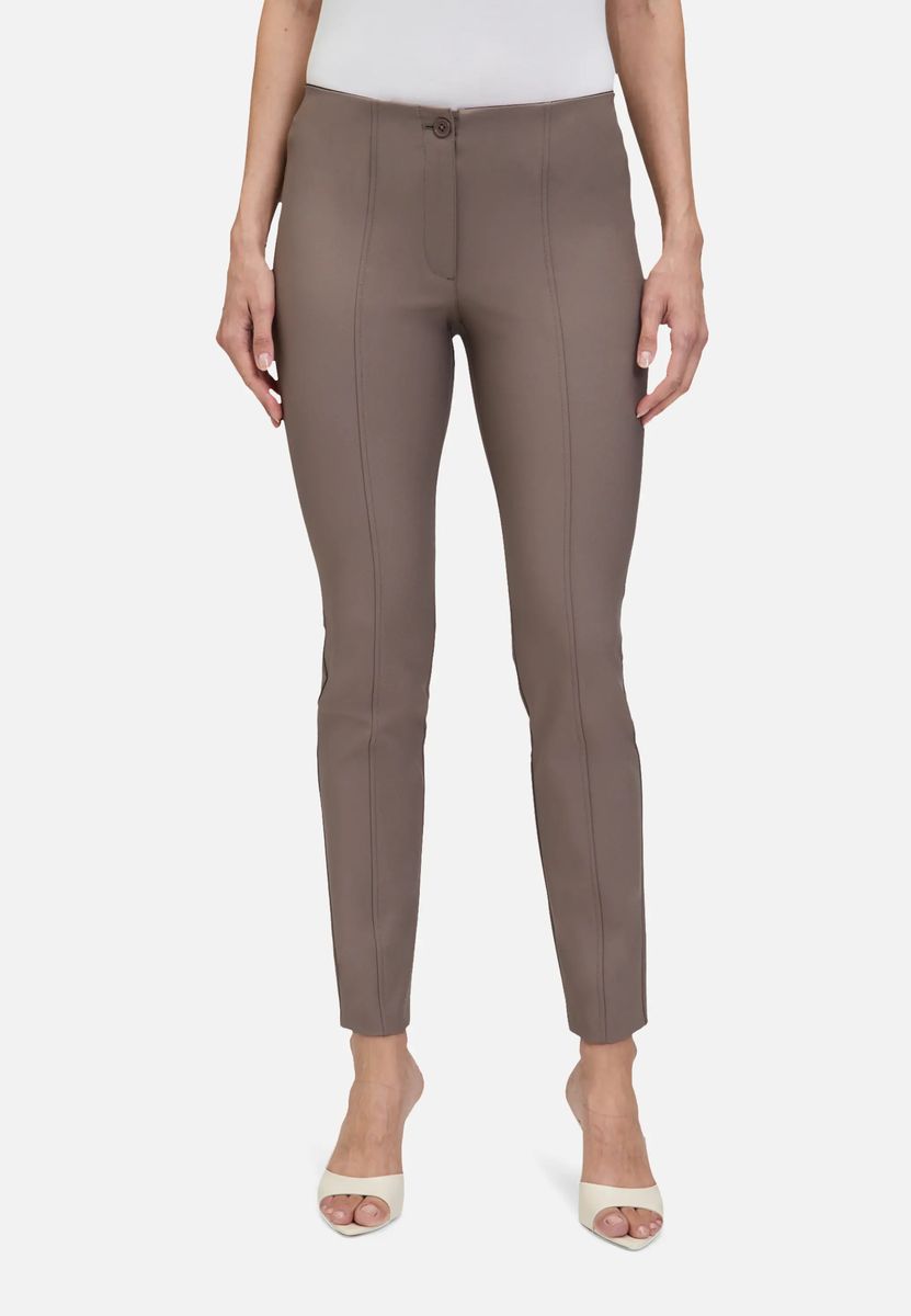 Schmal Geschnittene Mid-Waist Businesshose