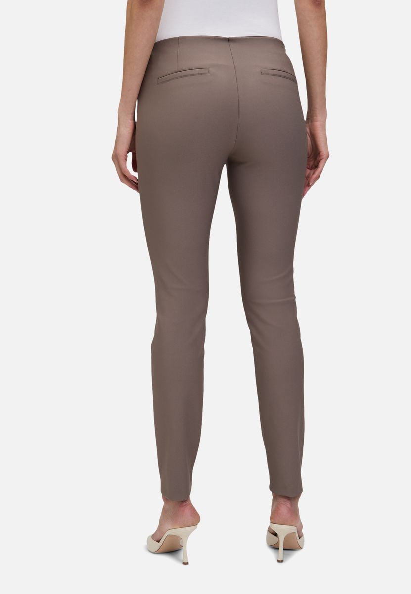 Schmal Geschnittene Mid-Waist Businesshose