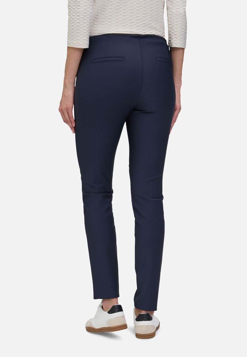 Schmal Geschnittene Mid-Waist Businesshose
