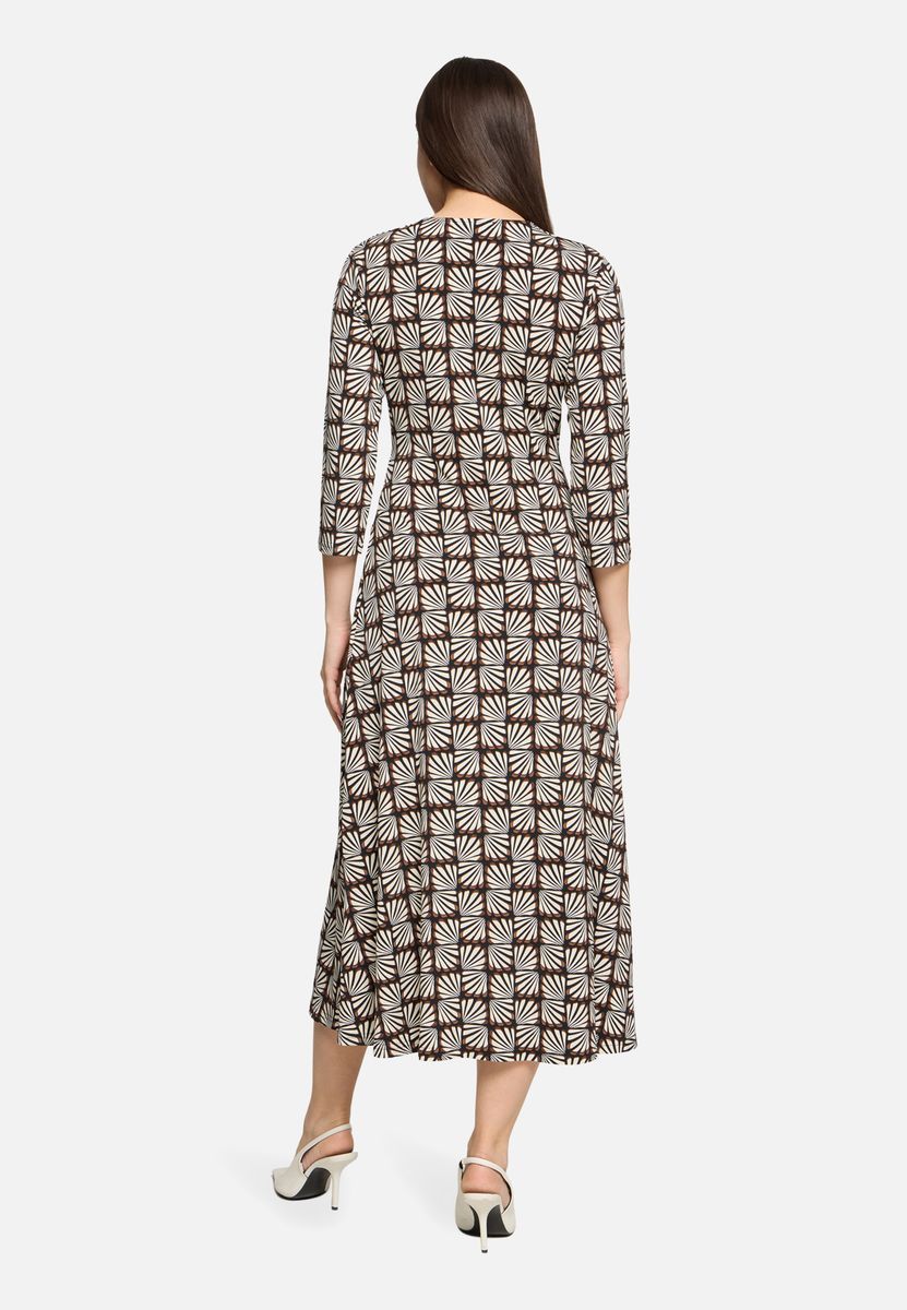 Elegantes Midikleid mit grafischem Muster