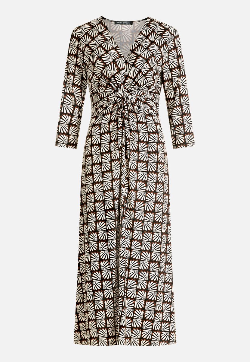 Elegantes Midikleid mit grafischem Muster