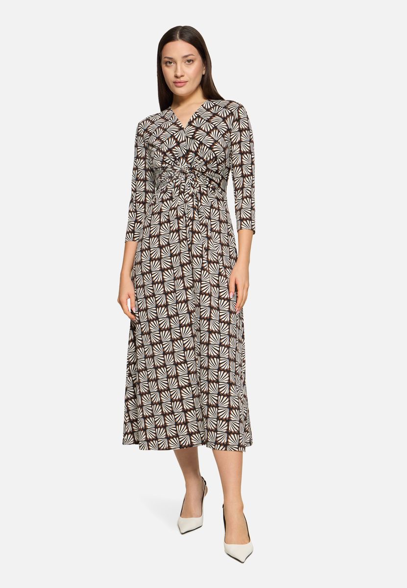 Elegantes Midikleid mit grafischem Muster