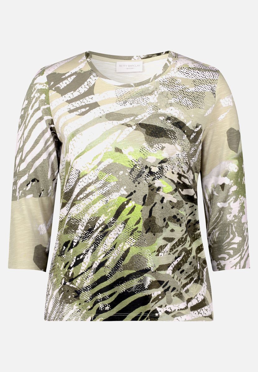Shirt mit abstraktem Tiermuster-Print