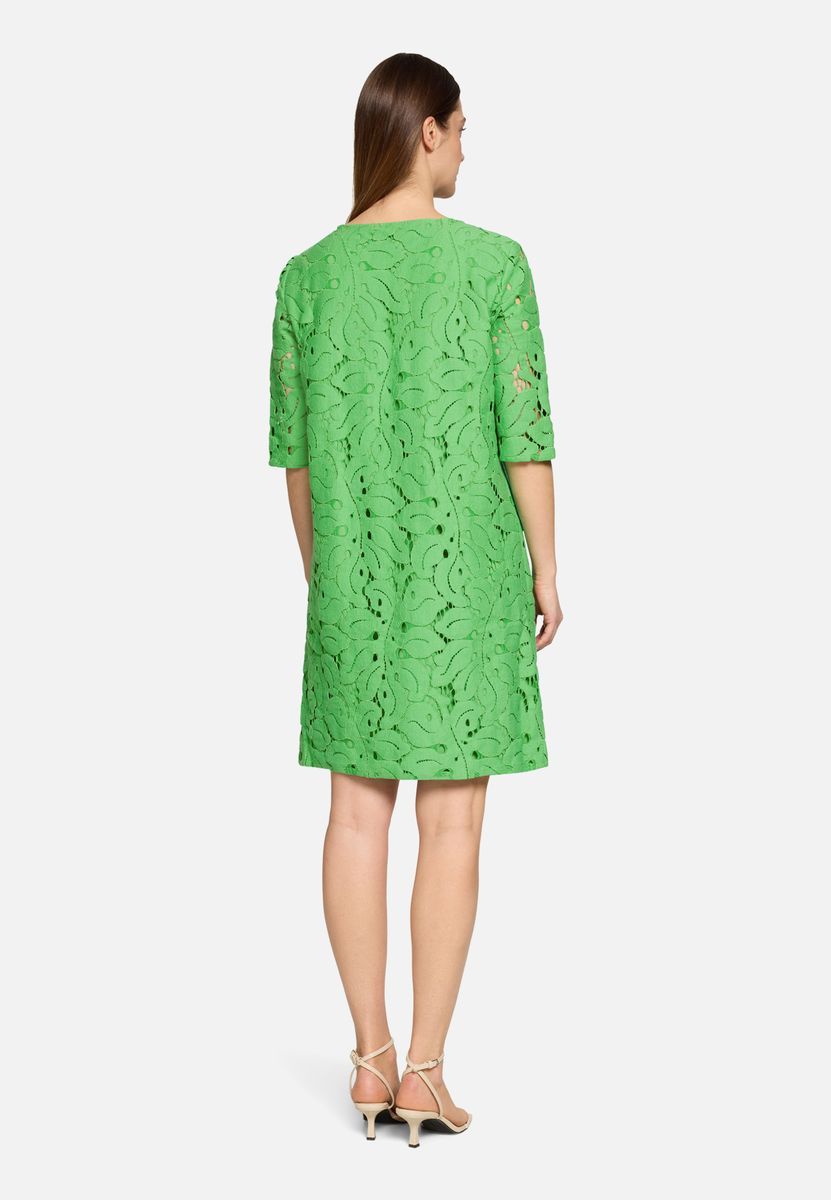 Florales Spitzenkleid mit V-Ausschnitt