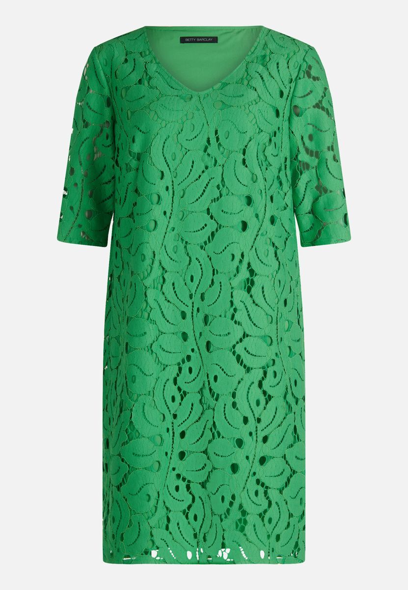 Florales Spitzenkleid mit V-Ausschnitt