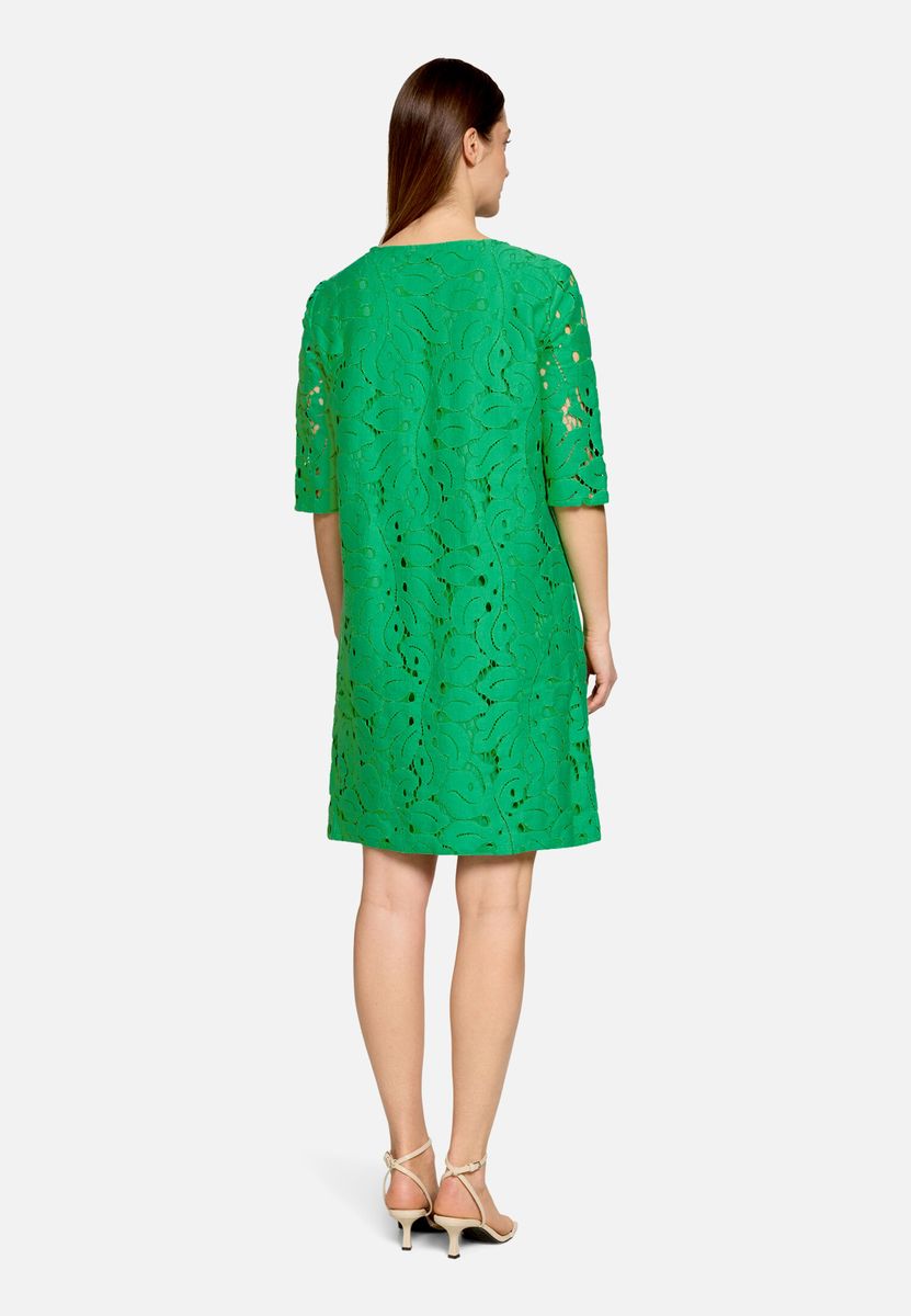 Florales Spitzenkleid mit V-Ausschnitt