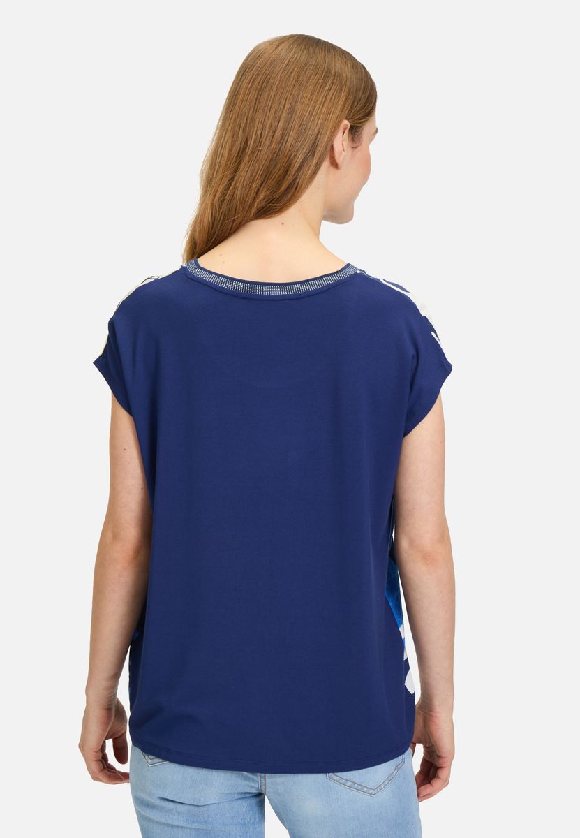 Blusenshirt mit tropischem Blätterprint