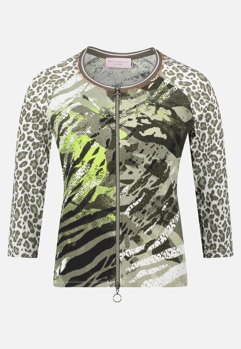 Shirtjacke mit lebhaftem Mustermix