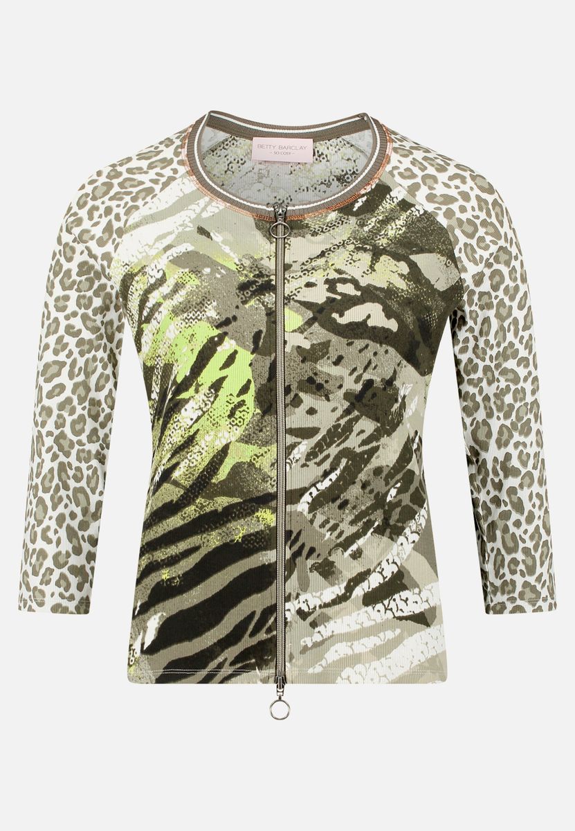 Shirtjacke mit lebhaftem Mustermix