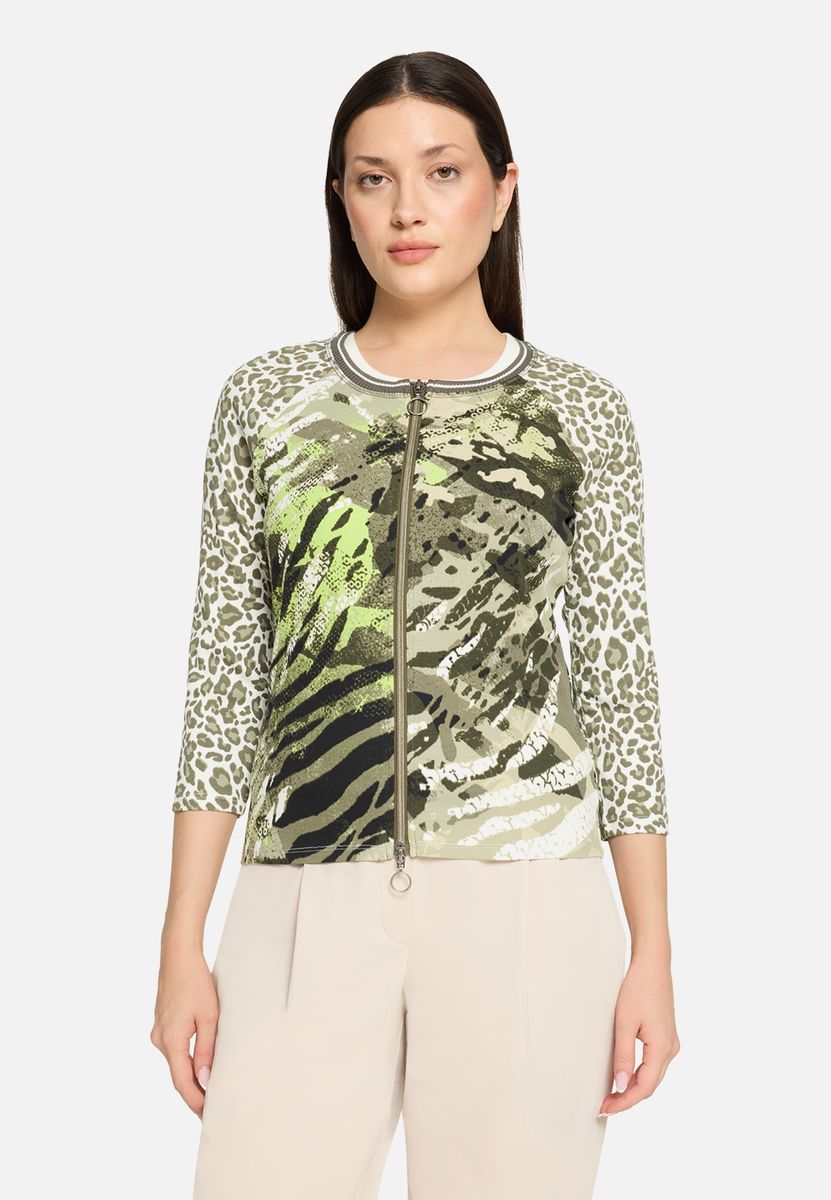 Shirtjacke mit lebhaftem Mustermix