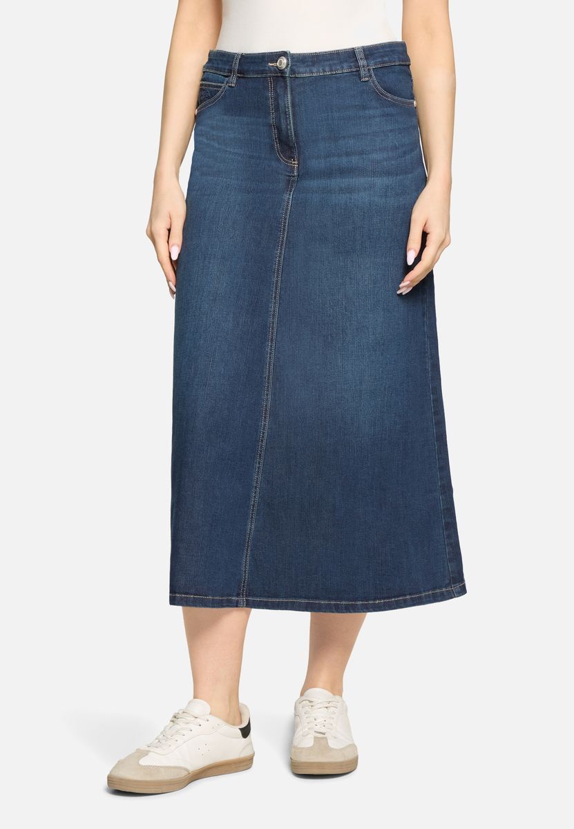 Midi-Jeansrock in A-Linie