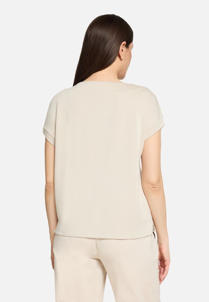Kurzarm-Sweatshirt mit Strass-Verzierung