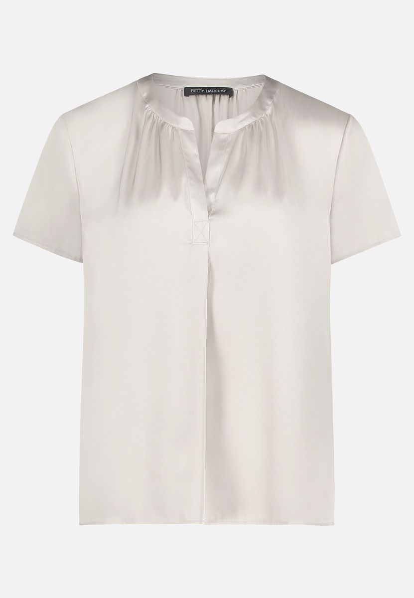 Satin-Bluse mit kurzem Arm