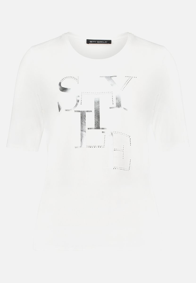 Kurzarmshirt mit Metallic-Print