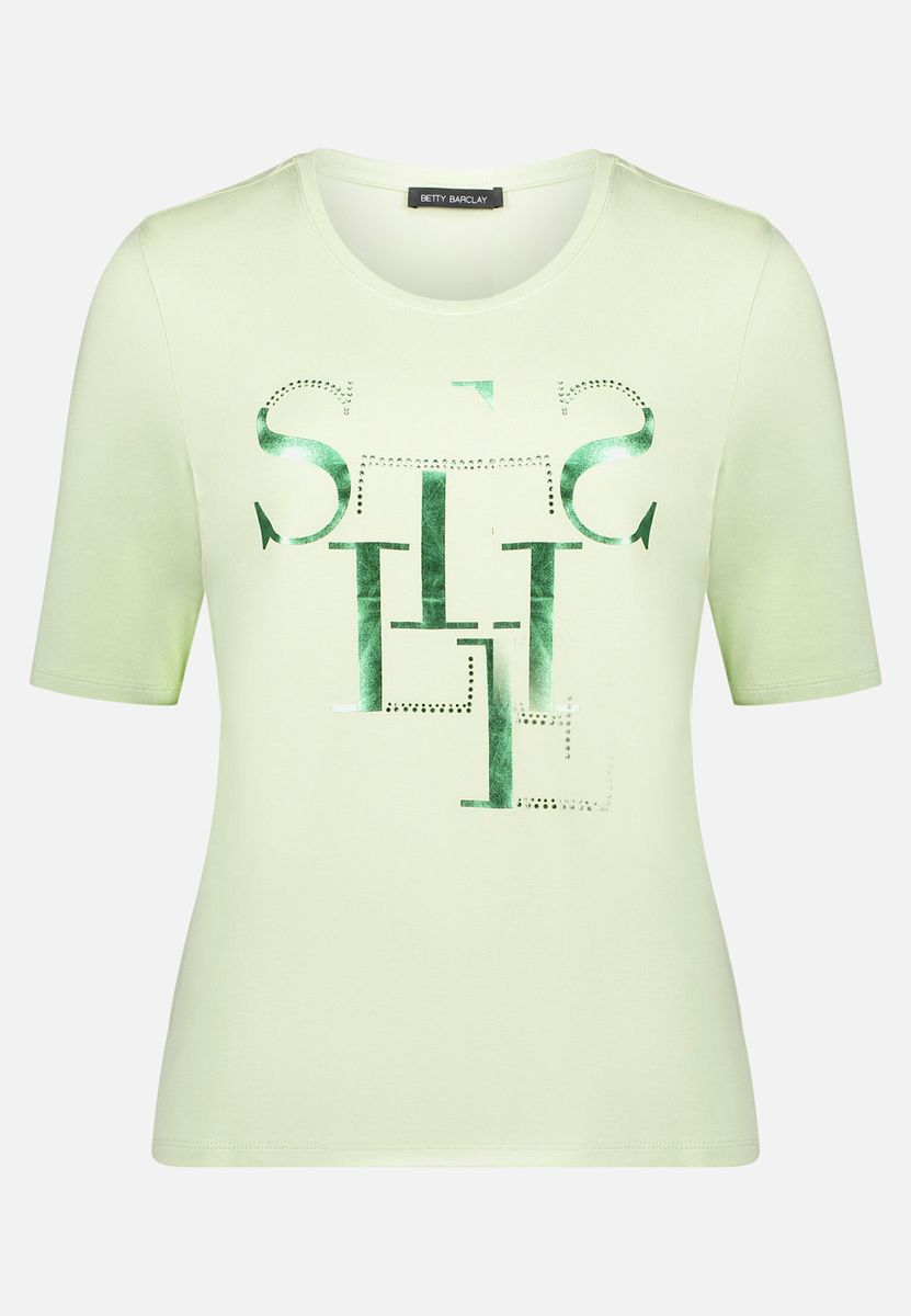Kurzarmshirt mit Metallic-Print