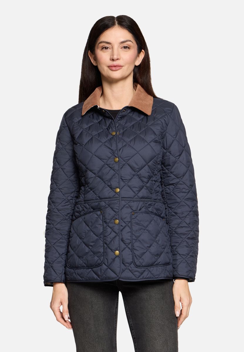 Gesteppte Outdoorjacke mit Cordkragen