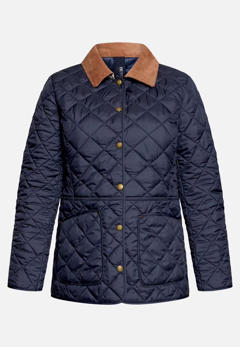 Gesteppte Outdoorjacke mit Cordkragen