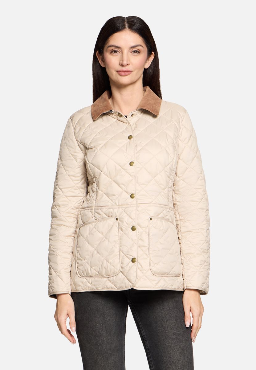Gesteppte Outdoorjacke mit Cordkragen