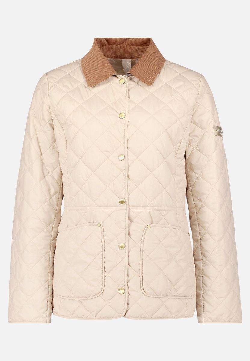Gesteppte Outdoorjacke mit Cordkragen