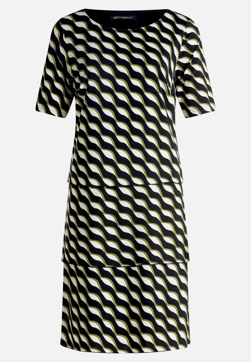 Stufenkleid mit botanischem Print