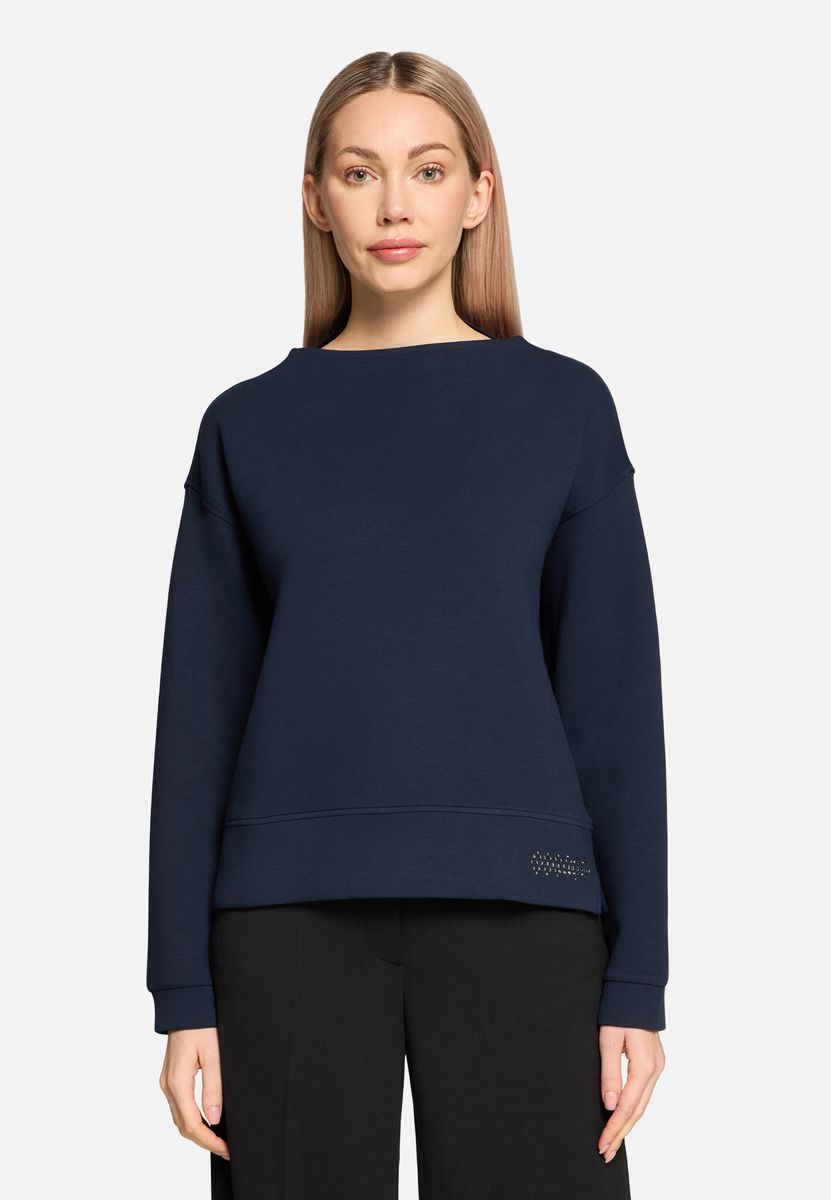 Minimalistisches Sweatshirt mit Stehkragen