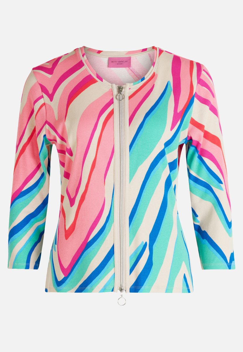 Shirtjacke mit Stehkragen und Nieten