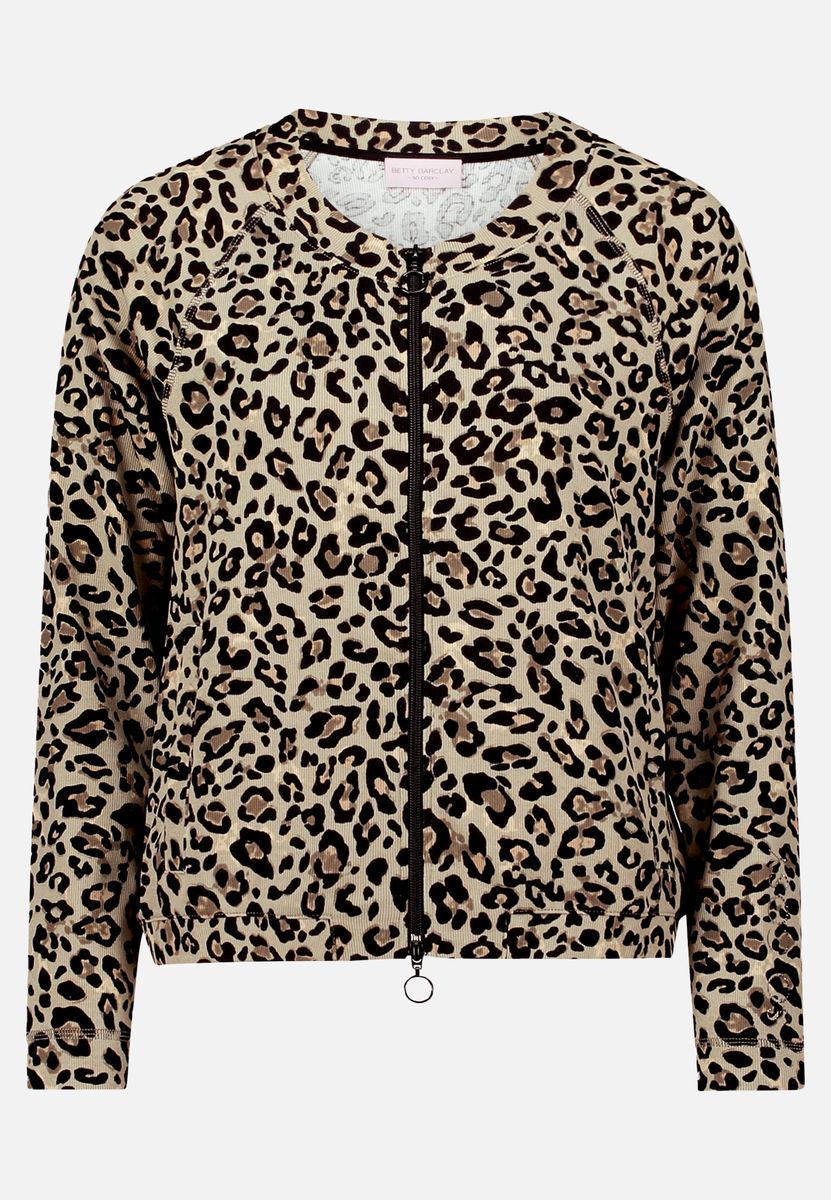 Shirtjacke mit Stehkragen und Nieten